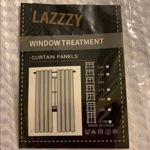 One pair pure white curtain panels